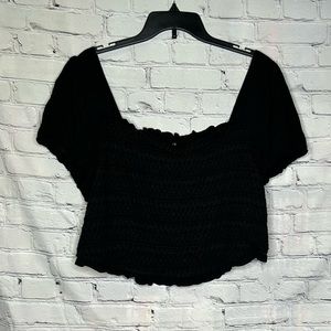 Torrid Black Cropped Top - Size 2